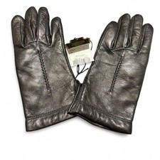 Women  s Vintage Leather Driving Gloves Size Small Cashmere Lined Made In Spain