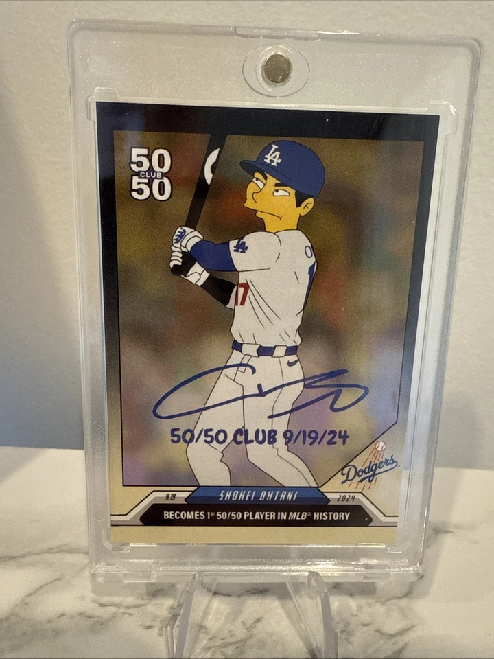 2024 Shohei Ohtani 1st Player In History To Join 50/50 Club Simpsons Edition - Image 2 of 3