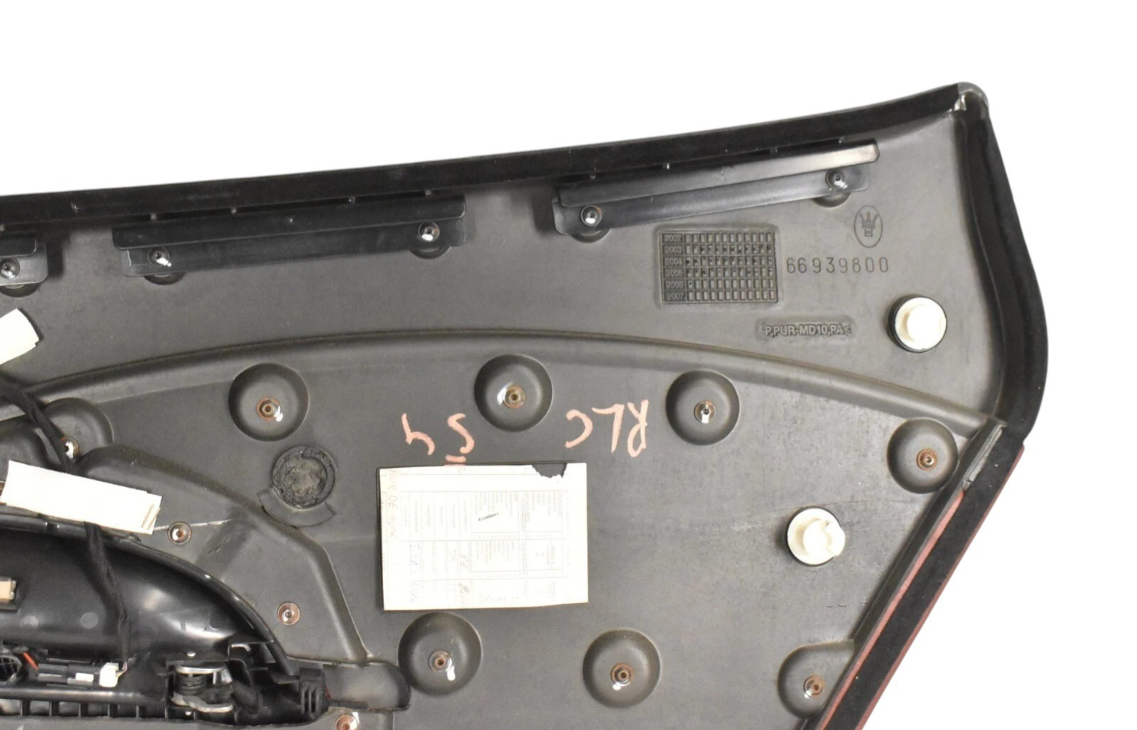 03-13 Maserati Quattroporte M139 Rear Left Door Interior Trim Panel 66939800 OEM