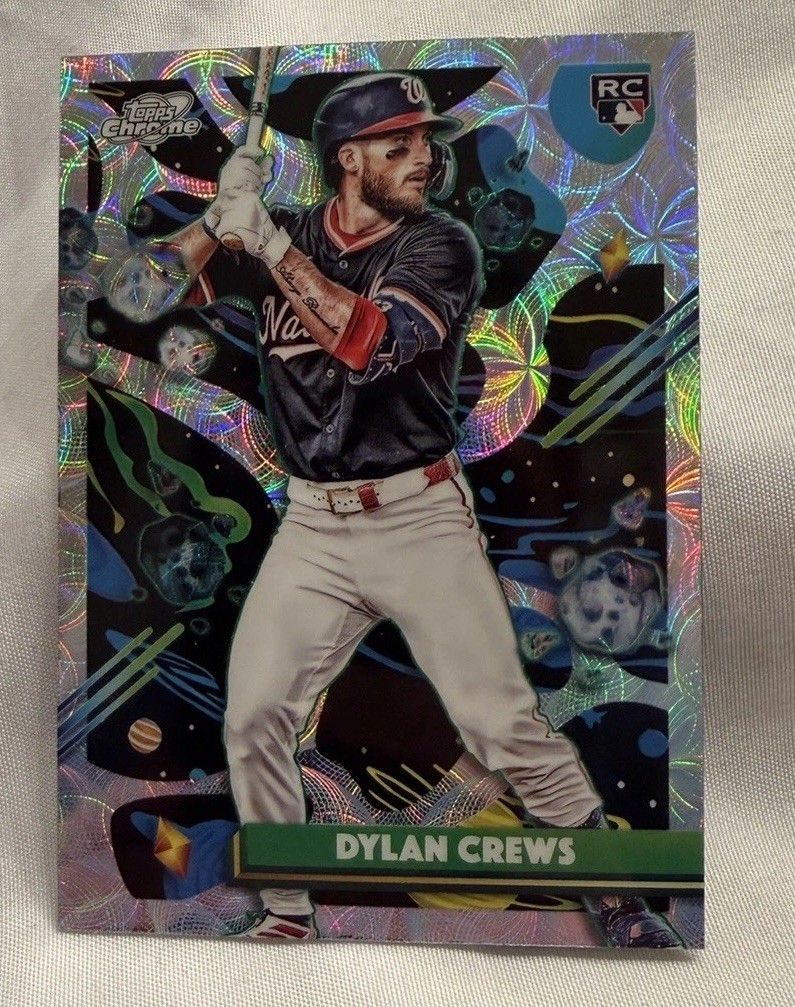 Dylan Crews 2025 Topps Cosmic Chrome #194 Nucleus Refractor (RC) Nationals