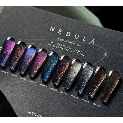 ROZYHIP NEBULA Magnetic Gel Nail Polish 10 Colors Set or Single Cat Eye Glitter