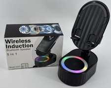 5-in-1 Wireless Induction Bluetooth Speaker Phone Holder RGB Light Rechargeable