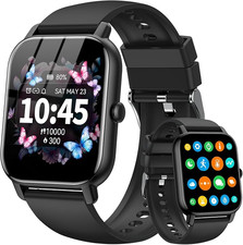 Smart Watch for Men Women1.85 inch HD Screen Bluetooth Fitness Tracker Step