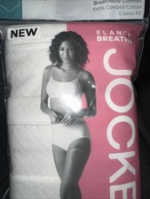 Jockey Elance 100 Cotton Pointelle Breathe Brief Underwear - Women's Size 9 New