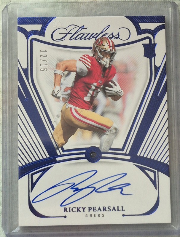 2024 Panini Flawless Ricky Pearsall Rookie Sapphire Gem Relic Auto /15