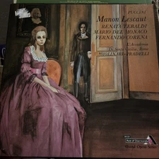 Puccini Manon Lescaut TEBALDI DEL MONACO PRADELLI DECCA UK 2 LP GOS 607-8 MINT