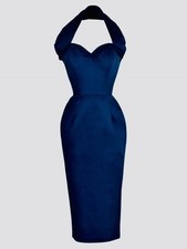Women Vivien of Holloway Dress Navy Cotton L