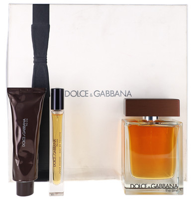 The One by Dolce & Gabbana Men Set: EDT x2 + SG 3.3+0.33+1.69oz Damaged Box