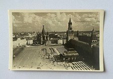 Vintage photo postcard Moscow Red Squre Lenin Mausoleum Kremlin 1938