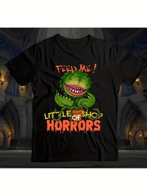 Little Shop of Horrors T-Shirt - 1960s Horror Movie Inspired Design with ''Feed M