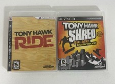 Tony Hawk Ride & Tony Hawk Shred PS3 PlayStation 3 Complete Tested Working Lot