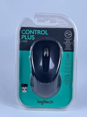 Logitech Control Plus M510 Wireless Optical Mouse Black Scroll Wheel Ergonomic