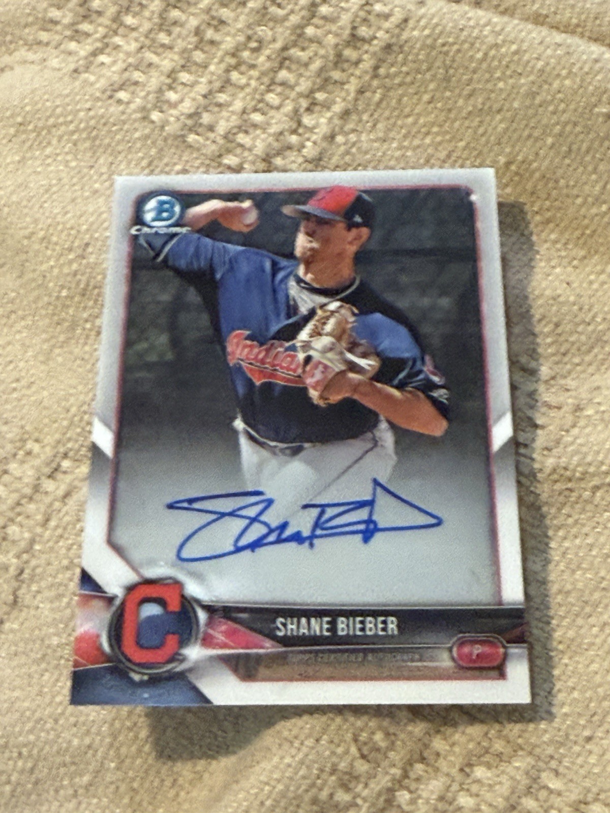 Shane Bieber 2018 Bowman Chrome Auto Autograph