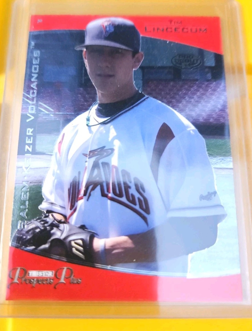 2006 Tim Lincecum Rookie Card Foil (RC) MT "The Freak" Tristar Prospects Plus #8