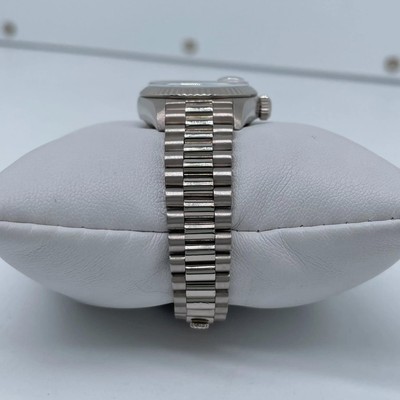 1990 Vintage Rolex Datejust 26mm 18K White Gold Silver Diamond