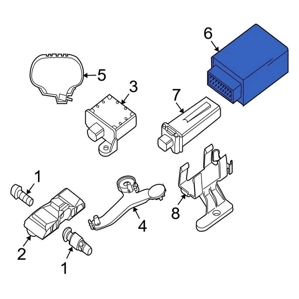 For BMW X5 07-11 BMW Tire Pressure Monitoring System TPMS Control Module Foto 2 de 4