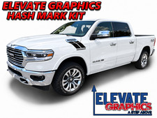 For Dodge Ram 1500 Stickers Hood Hash Mark Graphics Stripes Decals 2019-2027
