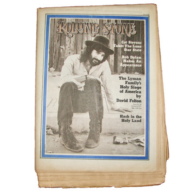 Vintage Rolling Stone Magazine - No. 99 - January 6, 1972 -Cat Stevens Bob Dylan