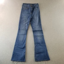 Rewash Jeans Women's Sz 1/25 2 Button Med Wash Stretch Mat. Normcore Cute Trendy