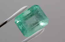 16 X 13mm 14.7 Carat Emerald Cut Natural Colombian Emerald Loose Gemstone