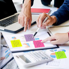  12 Pads Lined Sticky Notes 4x4 in Post, 6 Bright Colors with Lines Self-Sti...