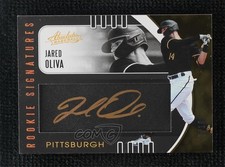 2021 Panini Absolute Black Leather /10 Jared Oliva #150 Auto 0n9b