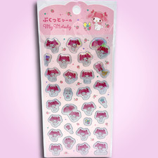 Latest 2025 Sanrio My Melody Puffy Stickers 3D Strawberry World Japan Exclusive