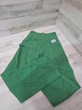 Vintage Wrangler Carpenter Pants Green Jeans Juniors Size 11 80s USA Made