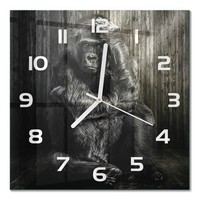 Minimalistische Wanduhr Aus GehäRtetem Glas Gorilla WeißE Zeiger 30X30 Cm