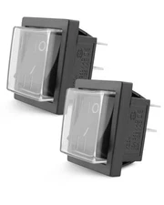 4-Pin Push Button Switch with Waterproof Cover Fit for Household or Similar 2 