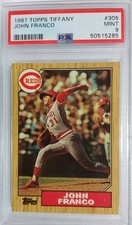 1987 Topps TIFFANY #305 John Franco Cincy Reds baseball card pitcher MINT PSA 9