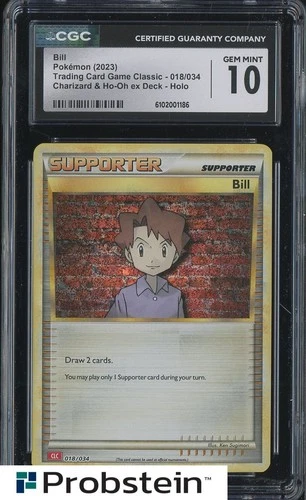 2023 Pokemon Classic Charizard & Ho-Oh Deck #018 Bill Holo CGC 10 GEM MINT