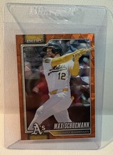 2025 Topps Series 1 Max Schuemann Orange Diamante 04/25 Oakland Athletics #305