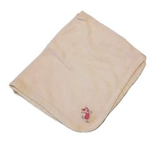 Vintage Disney Winnie the Pooh Piglet Pastel Pink Baby Blanket Thermal Waffle