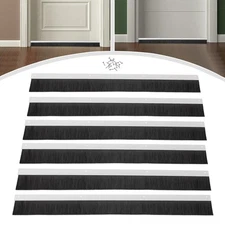 6 PCS Durable Door Brush Sweeps Seal Garage Roll Up Door Brush Net Width Home
