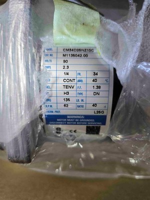 Leeson M1135042.00 0.25 HP 62 RPM DC Gearmotor - New