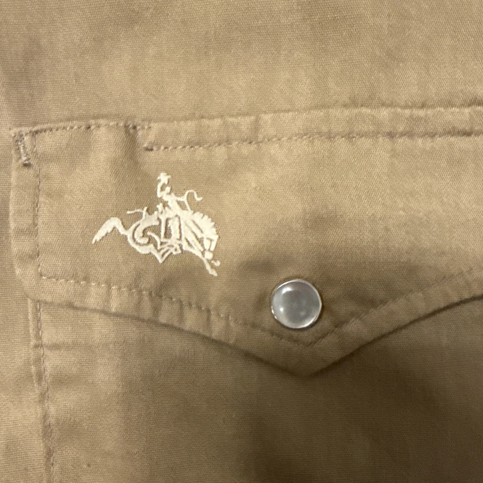 Chaqueta Camisa Lee Western De Colección Para Hombre Talla M Perla Bolsillos a Presión EE. UU. Años 70 Foto 3 de 4