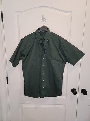 hunter green mens dress shirt Zang Fashion Berlioni Men's French Convertible Cuff Long Sleeve Dress Shirt Hunter Green Medium 32/33, Size: Medium (15-15 1/2) 32/33