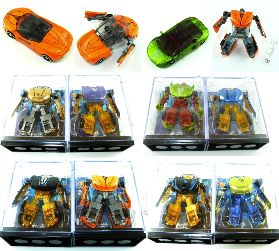 2er Set Transformers 7-12cm Metall-Rennauto transformierbar verschiedene Farben - Bild 4 von 4