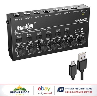 Multi-Channel Line Mixer for Sub-Mixing, Perfect for Live Performances