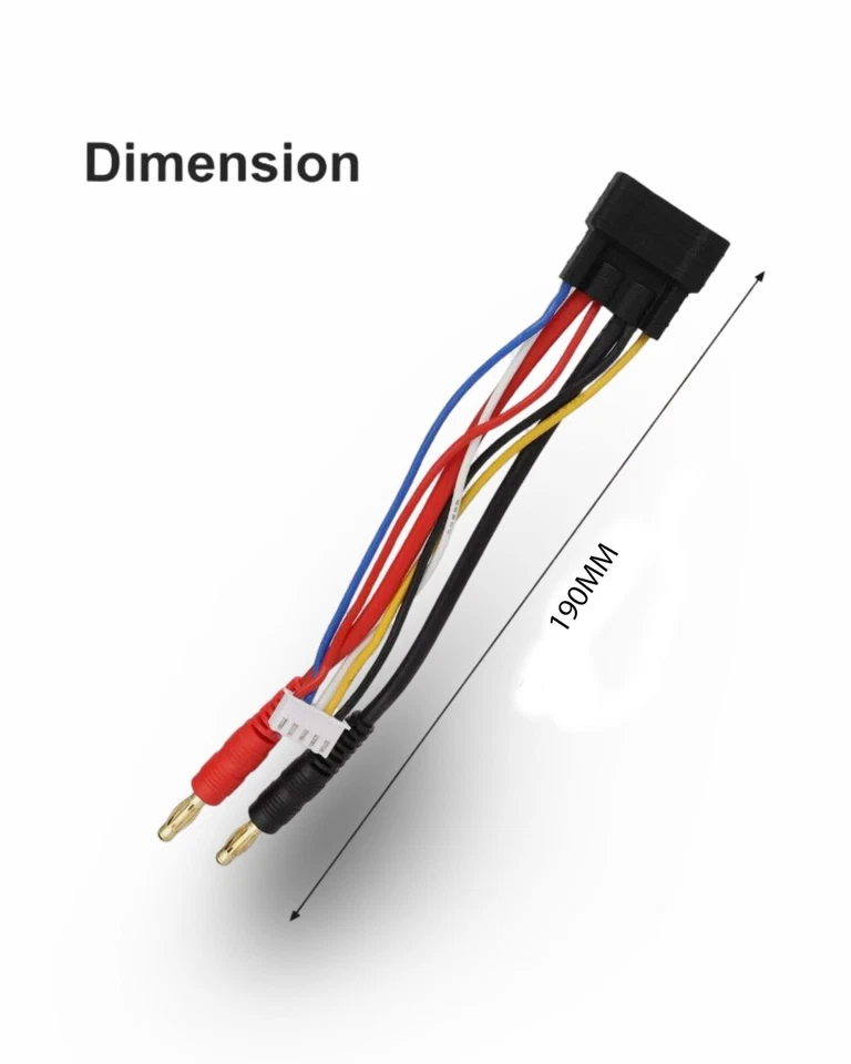 2S Lipo Battery Bullets Connector Cable Adapter for TRX 1/8 RC Car 190MM - Image 3 of 4