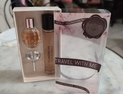 Flowerbomb Travel with Me Set .5 fl oz eau de perfume & .24 oz refill & Funnel