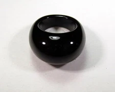 Impressive Natural Black Onyx Various SOLID Ring Sizes    ONYXR142