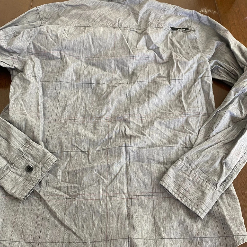 Camisa de vestir Alpinestars para hombre gris medio a cuadros 100 % algodón formal con botones Foto 2 de 4