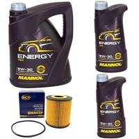 MotoröL Set Mannol Energy 5W-30 API 7 Liter + ÖLfilter FüR Volvo S80 I 2.8 2.9