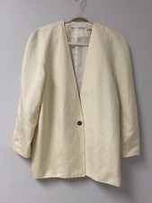 Eleanor P. Brennen  Womens Vtg Silk Blazer Jacket I Pry Size 4 Loose Lined Light