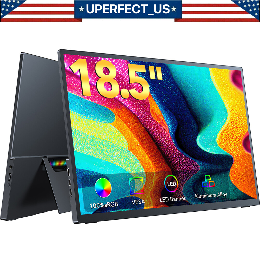 UPERFECT Portable Monitor 18.5 Inch 1080P, Freestanding Laptop Monitor ...