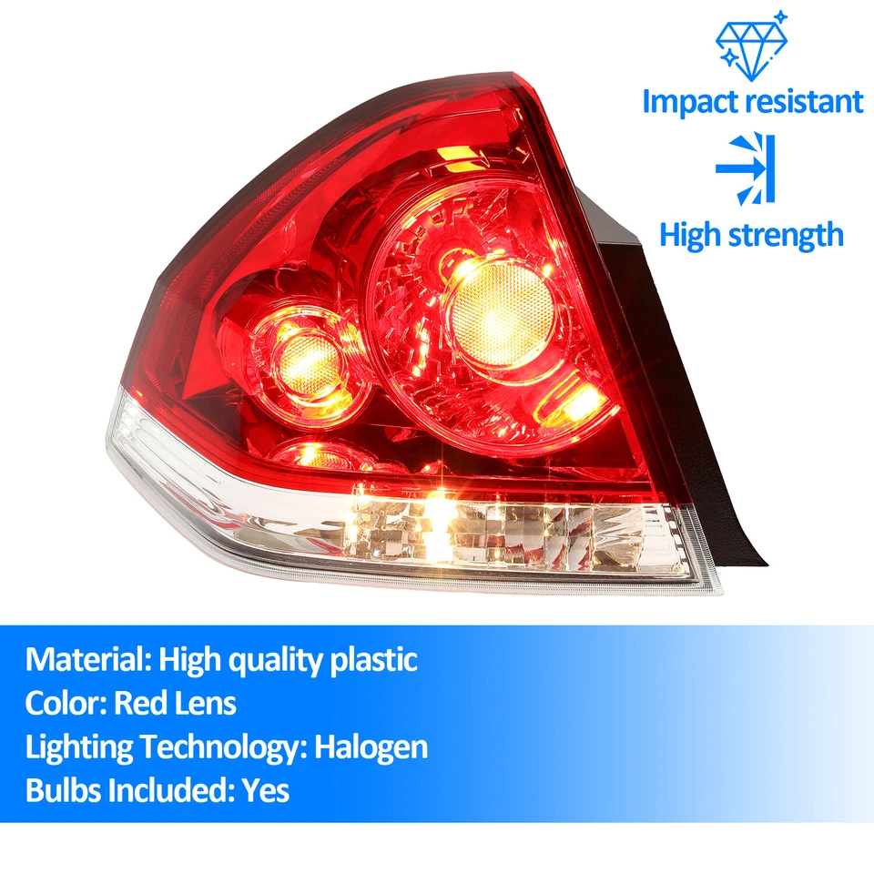 Luz trasera de repuesto de lámpara de freno lado izquierdo del conductor para Chevrolet Impala 2006-16 Foto 3 de 4