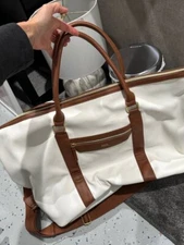 NEW Mark & Graham Concourse bag in white vegan leather
