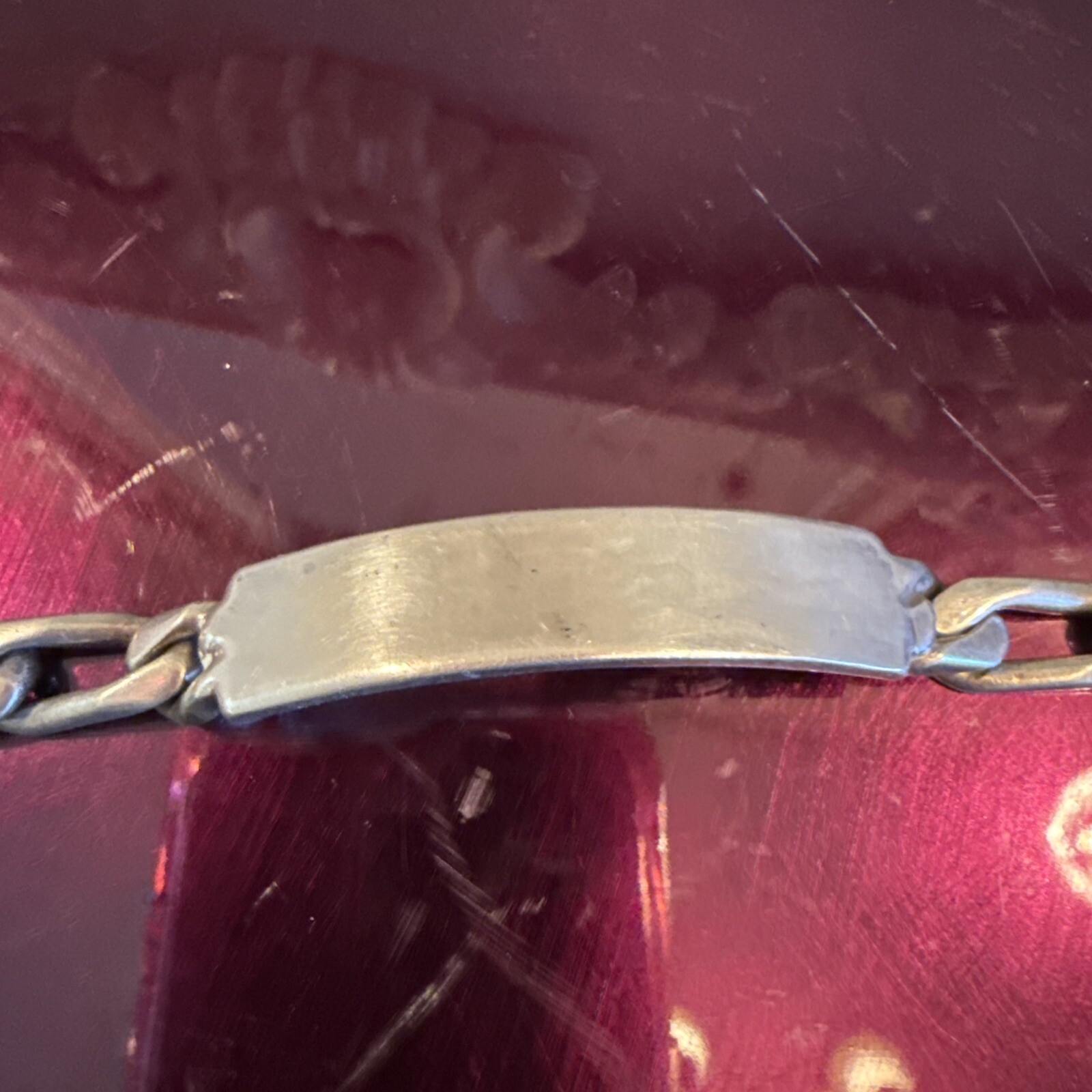 Vin Solid Sterling Silver Identity ID Bracelet Ha… - image 3